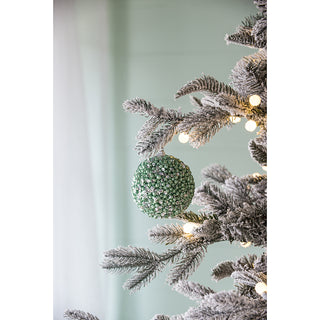 Sunvega Weathered Finish Iron Snowflake Hanging Ball Ornaments for Holiday Decor