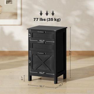 Sunvega Rustic Farmhouse File Cabinet with 3 Drawers for Organized Office Storage