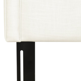 Sunvega Upholstered Queen Headboard in Antique White Woven Fabric