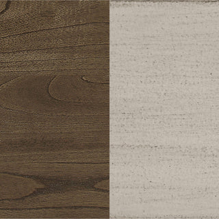 Sunvega Seaside Nutmeg Mindi Veneer Starburst Dining Table with Rustic Cream Legs