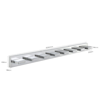 Sunvega Modern 7-Light LED Vanity Fixture with Square Acrylic Lampshades for Bathroom