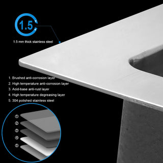 Sunvega 16 Gauge T304 Stainless Steel Undermount Kitchen Sink with Drain Assembly