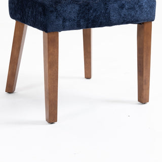 Sunvega Mid Century Modern Dining Chairs Set of 2 with Chenille Fabric and Hardwood Frame