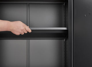Sunvega Premium Powder Coated Steel Storage Cabinet With Four Adjustable Shelves