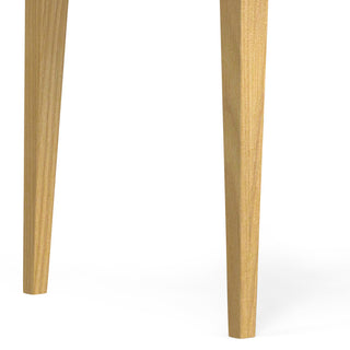 Sunvega Solid Wood Oak Veneer Dining Table for 6 with Angled Edges