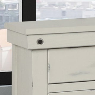 Sunvega 3 Drawer Nightstand with Birch Veneers and Burnished Brass Hardware