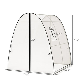 Sunvega Upgraded Walk-in Tunnel Greenhouse with PE Cover and Mesh Door