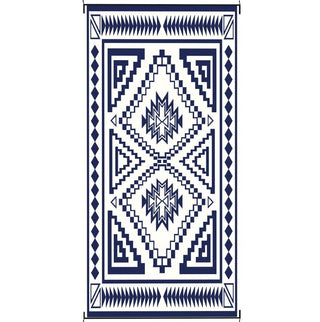 Sunvega Reversible Outdoor Rug with Protective Coating and Strap Stakes for Patio