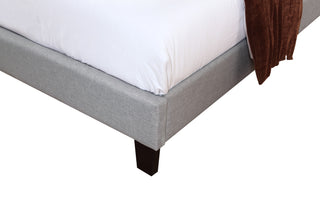 Sunvega Light Gray Transitional Upholstered California King Size Bed Frame