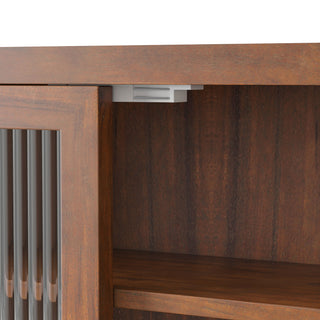 Sunvega Vintage Double Door Wall Cabinet with Three Removable Storage Shelves and Towel Rack