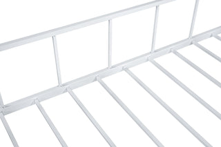 Sunvega Contemporary House Design Twin Bunk Bed With Full Metal Construction And Angled Ladder