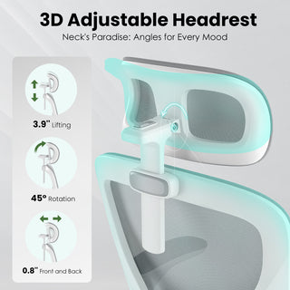 Sunvega Ergonomic Office Chair with Adjustable Headrest and Lumbar Support for Home Office