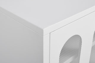 Sunvega Elevated Shoe Cabinet with Adjustable Shelves and Butterfly Doors