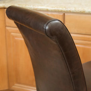 Sunvega Upholstered Counter Stool with Solid Wood Frame and Nailhead Trim