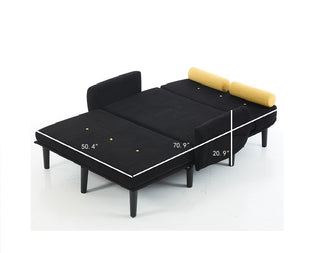 Sunvega Multiform Sofa with USB Charger Adjustable Backrest and Velvet Upholstery
