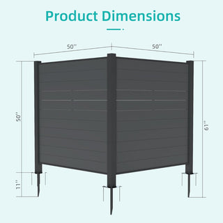 Sunvega Outdoor Privacy Screen with Metal Stakes for Garden Backyard and Patio