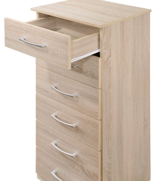 Sunvega Sandle Wood Contemporary Nightstand with Spacious Top for Compact Spaces