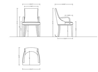 Sunvega Modern Dining Armchair with Faux Leather Upholstery and Solid Beech Wood Frame