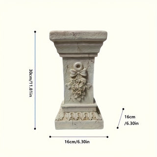 Sunvega Elegant White Ancient Greek Style Roman Column Pedestal for Garden Ornaments