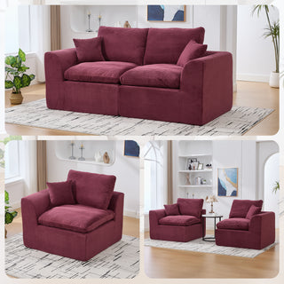 Sunvega Modular Cloud Couch Sofa with Removable Cushion Covers for Living Room