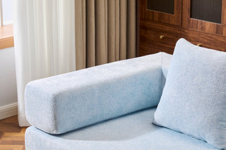 Sunvega Convertible Foldable Sofa Bed with Pillow Back Support Armrest for Living Room