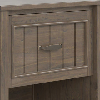 Sunvega Smoky Brown Solid Wood Transitional Bedside Table with Drawer and Storage