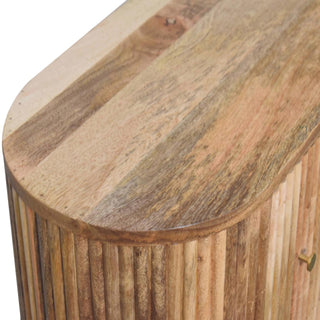 Sunvega Solid Mango Wood Soba Ball Chest with 3 Drawers and Oak Finish