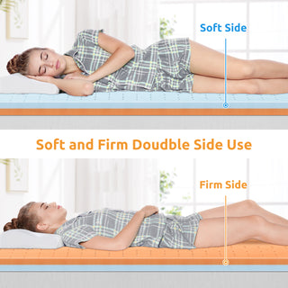 Sunvega 4 Inch Copper Gel Memory Foam Mattress Topper CertiPUR-US Certified