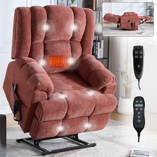 Sunvega Dual Motor Lift Recliner Chair with Massage Lumbar Heat and Power Remote
