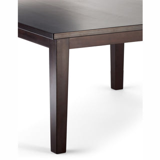 Sunvega Java Brown Solid Rubberwood Dining Table for 6 with Lacquered Top