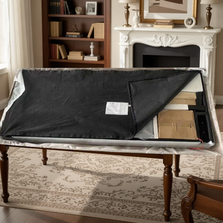 Sunvega Modern Upholstered King Size Platform Bed Frame with Button Tufted Headboard