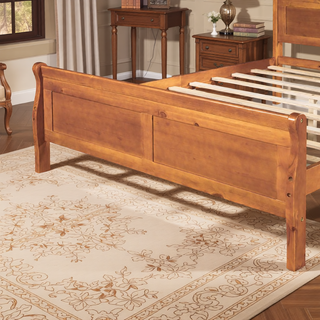 Sunvega Full Size Wood Platform Bed with Headboard and Classic Solid Wood Slat Support