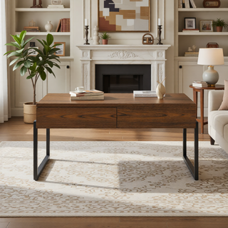 Sunvega 59" Modern Black MDF Bench with Metal Legs for Entryway and Bedroom