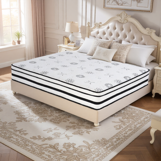 Sunvega 12-inch Queen Plush Foam Hybrid Mattress with Breathable Quilted Cover for Medium Comfort