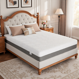 Sunvega Queen Medium Firm Mattress with Phase Change Cooling Cover and Gel Memory Foam