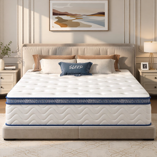Sunvega 12 Inch Hybrid Queen Mattress with Pocket Springs and Memory Foam Support