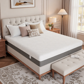 Sunvega Queen Medium Firm Mattress with Phase Change Cooling Cover and Gel Memory Foam