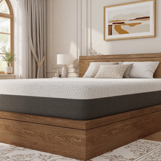 Sunvega Queen Medium Firm Mattress with Phase Change Cooling Cover and Gel Memory Foam