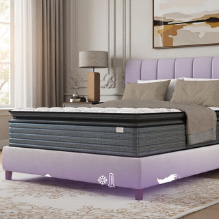 Sunvega Orthopedic Hybrid Pillow Top Mattress with Pressure Relief and Low Motion Transfer