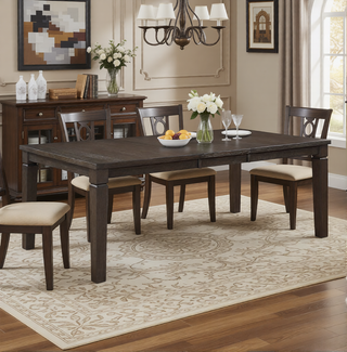 Sunvega Classic Style Dark Espresso Finish Upholstered Wooden Dining Bench