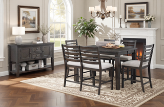 Sunvega Classic Style Dark Espresso Finish Upholstered Wooden Dining Bench