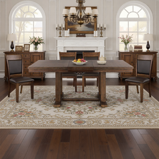 Sunvega Light Rustic Brown Finish Wooden Bench with Button-Tufted Polyester Seat