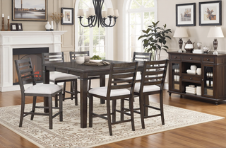 Sunvega Classic Style Dark Espresso Finish Upholstered Wooden Dining Bench