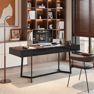 Sunvega Modern Extendable Dining Table with Storage for Kitchen Living Room