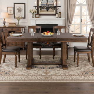 Sunvega Light Rustic Brown Finish Wooden Bench with Button-Tufted Polyester Seat