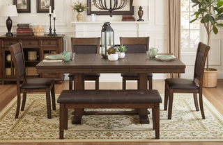 Sunvega Light Rustic Brown Finish Wooden Bench with Button-Tufted Polyester Seat