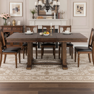 Sunvega Light Rustic Brown Finish Wooden Bench with Button-Tufted Polyester Seat