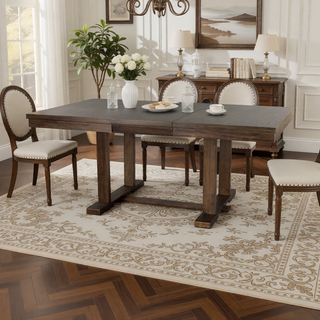 Sunvega Light Rustic Brown Finish Wooden Bench with Button-Tufted Polyester Seat