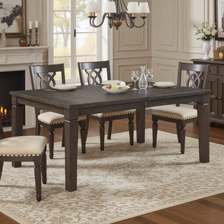 Sunvega Classic Style Dark Espresso Finish Upholstered Wooden Dining Bench