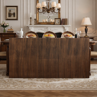Sunvega Light Rustic Brown Finish Wooden Bench with Button-Tufted Polyester Seat